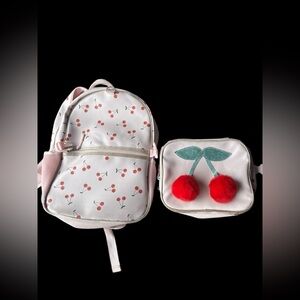 ✨Cherry backpack and matching lunch bag✨